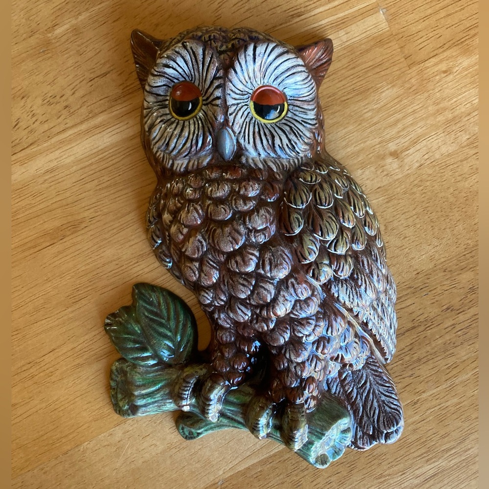 1976 Ceramic Owl wall art